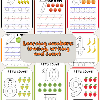 Preview of Learning numbers: tracing, writing and count