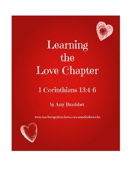 Preview of Learning the Love Chapter - Valentine's Day Printable Pack -