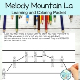 Learning the Pitch La: Melody Mountain Coloring Packet for