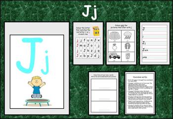 Preview of Learning the alphabet - initial sound Jj