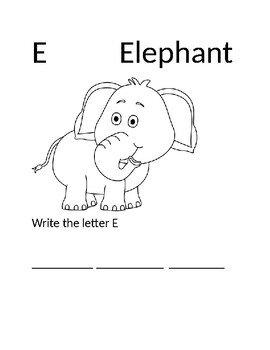 Preview of Learning the letter E.