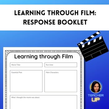 Preview of Learning through Film : Response Booklet, Writing Activities