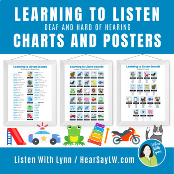Preview of Learning to Listen Posters and Reference Charts LSLS DHH Hearing Loss