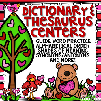 Preview of Dictionary and Thesaurus Task Cards and Literacy Stations