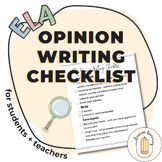 Learning to Proofread: Opinion Writing Checklist - FREEBIE!