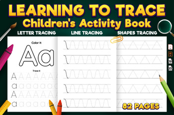 Preview of Learning to Trace Activity Book ABC prewriting early writing upper lower case