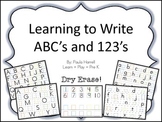 Learning to Write ABC's and 123's