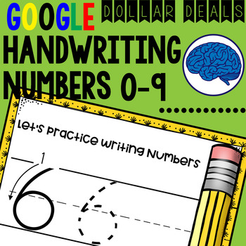 Preview of Learning to Write Numbers 0-9 Google Classroom Compatible