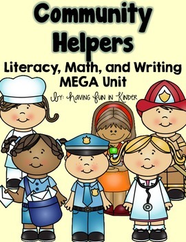Preview of Learning with Community Helpers - A Common Core Literacy and Math Unit