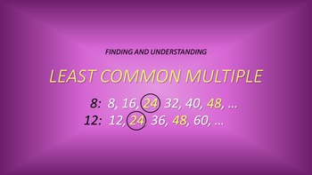 Preview of Least Common Multiple