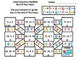 Least Common Multiple Activity: End of Year/ Summer Math Maze