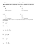 Least Common Multiple & Add/Subtract Fractions w/ Like/Unl