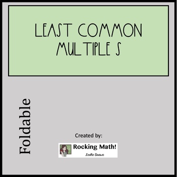 Preview of Least Common Multiple Math Foldable