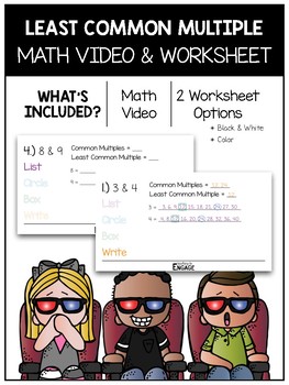 Preview of 4.OA.4: Least Common Multiple Math Video and Worksheet