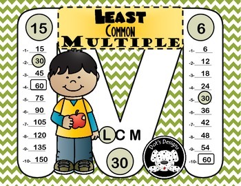 Preview of Least Common Multiple  ~ Scoot ~ Task Cards with Answer Keys