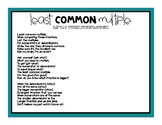 Least Common Multiple Song