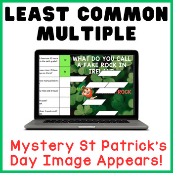 Preview of Least Common Multiple | St. Patrick's Day Math Mystery Picture Digital Activity