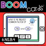 Least Common Multiple and Greatest Common Factor Boom Cards