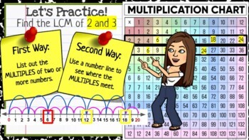 Preview of Least Common Multiple and Greatest Common Factor (LCM & GCF)