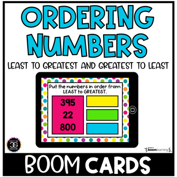 Preview of Ordering Numbers Least to Greatest and Greatest to Least BOOM™ Cards