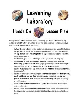 Preview of Leavening Laboratory: Hands On Carbon Dioxide Experiment and Worksheets