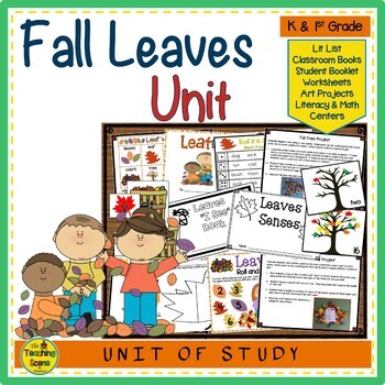 Preview of Fall Leaves:  Literacy & Math Activities & Centers