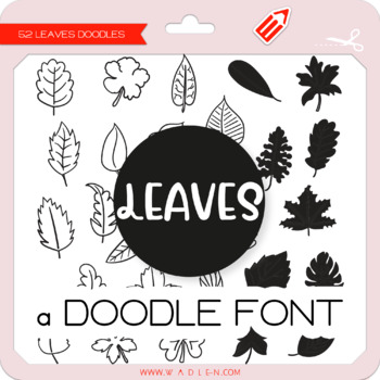 Preview of Leaves Doodle Font - W Λ D L Ξ N