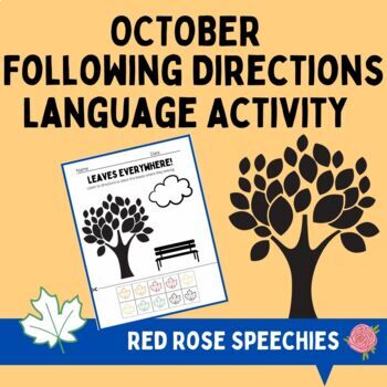 Preview of Leaves Everywhere- October Language Following Directions