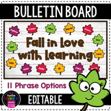 Leaves Fall Bulletin Board Craft - [EDITABLE]