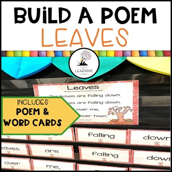 Preview of Leaves Build a Poem Fall Pocket Chart Center