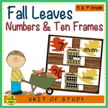 Preview of Fall Leaves Numbers 0-25, Number Words & Ten Frames