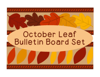 Leaves October Fall Autumn Bulletin Board Border Printable Full Color Pdf