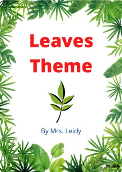 Preview of Leaves Theme Preschool