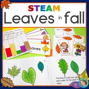Preview of Leaf Science Reading Sorting Measurement Graphing | Leaves in Fall STEM / STEAM