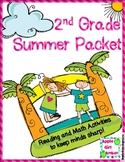 Leaving 1st Grade and ready for 2nd Grade Summer Packet