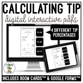 Preview of Calculating Tip Digital Activity
