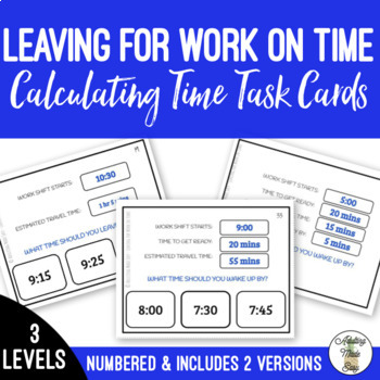 Preview of Leaving for Work In Time - Elapsed Time Task Cards