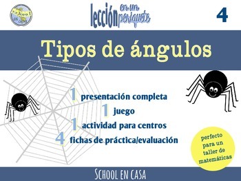 Preview of Leccion en un periquete: Tipos de ángulos | Types of Angles (Dual Immersion)