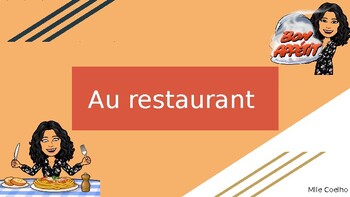 Preview of Leçons - Au restaurant + recette