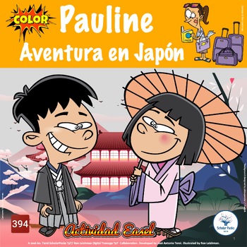 Preview of Lectura: Aventura en Japón con Pauline. Español. Color / BW ver.
