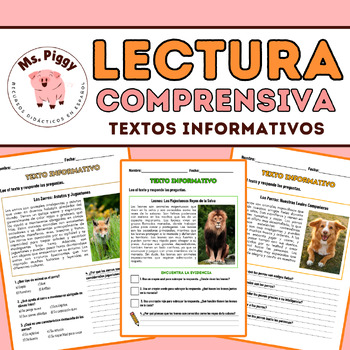 Preview of Lectura Comprensiva de Textos Informativos│Reading Non-fiction Texts (Spanish)