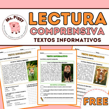 Preview of Lectura Comprensiva de Textos Informativos│Reading Non-fiction Texts (Spanish)