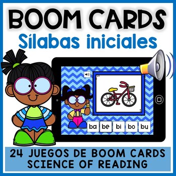 Preview of Lectura SÍLABAS Boom Cards | Digital Guided Reading Games in Spanish