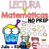 Hojas de trabajo NO PREP para Kinder Lectura y matemáticas