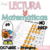 Lectura, escritura y matemáticas octubre PRIMERO Halloween