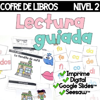 Preview of Lectura guiada en español Nivel 2 Decodable books in Spanish con sílabas