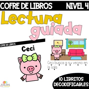 Preview of Lectura guiada Nivel 4 Decodables books in Spanish Libritos decodificables