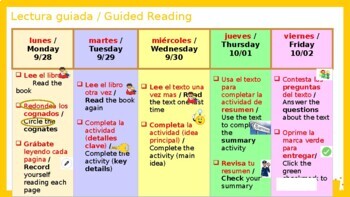 Preview of Lectura guiada español