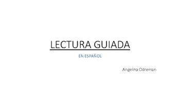 Preview of Lectura guiada para niños en Español