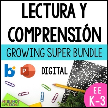 Preview of Lectura y comprensión - Reading and comprehension in SPANISH - GROWING BUNDLE